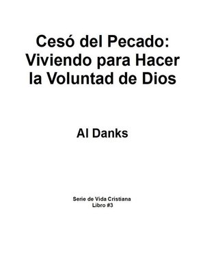 cover image of Cesó del Pecado